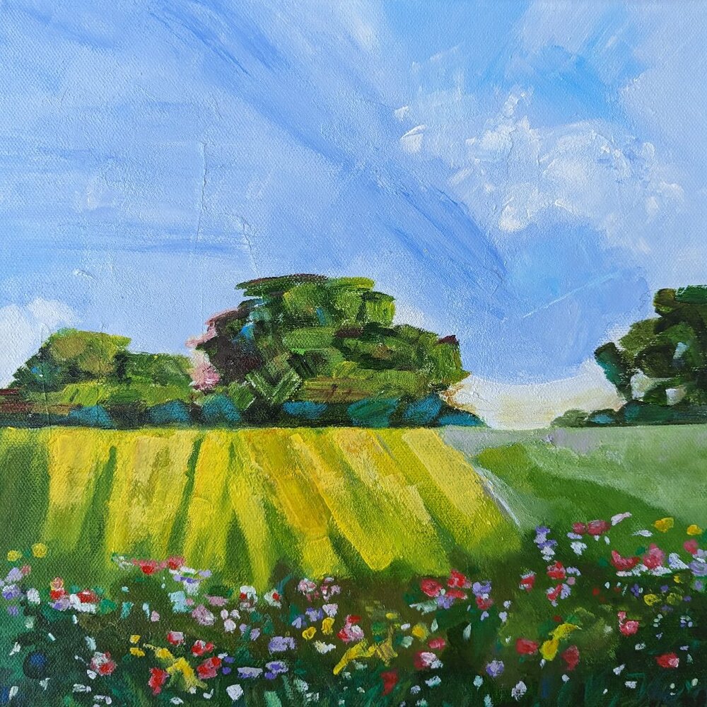 Original Landscape Painting Nature  Wall Art on Canvas